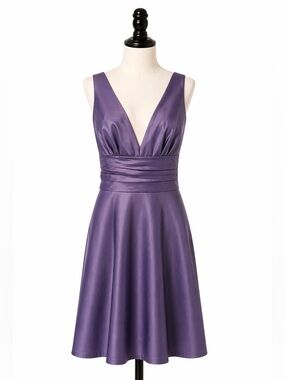 Vintage Womens Y2K‎ Babydoll Formal Dress Size 4 Purple Hoco Event Prom Party